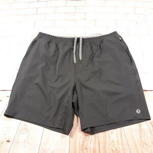 Tasc Performance Athletic Shorts Mens XL Elastic Waist Lined Workout Dark Gray